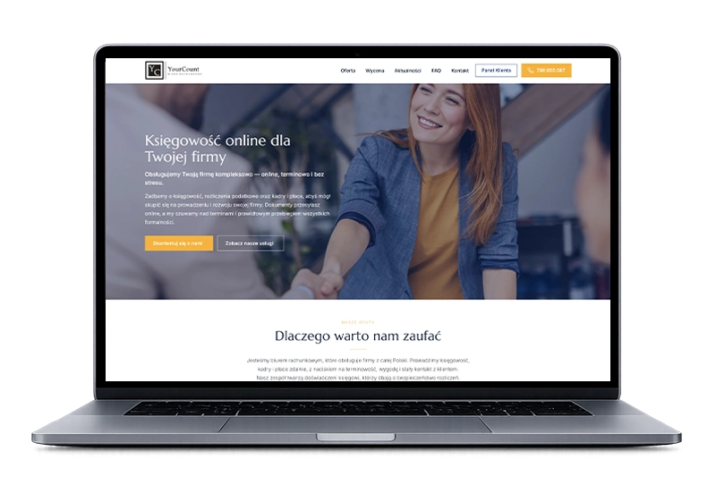 Realizacja strony internetowej dla biura rachunkowego — Modern Creative