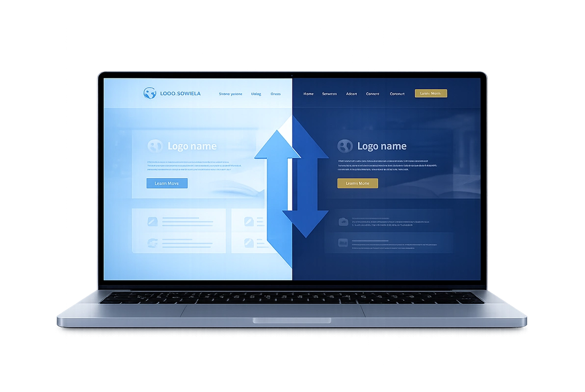 Redesign strony internetowej — przed i po — Modern Creative