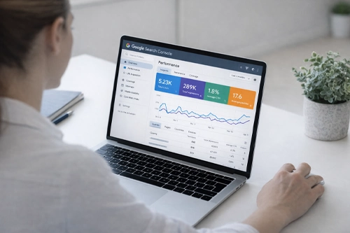 Pozycjonowanie stron — wyniki w Google Search Console