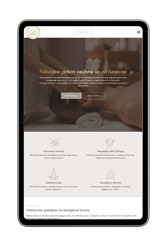 Profesjonalna strona dla salonu beauty z systemem rezerwacji — Modern Creative