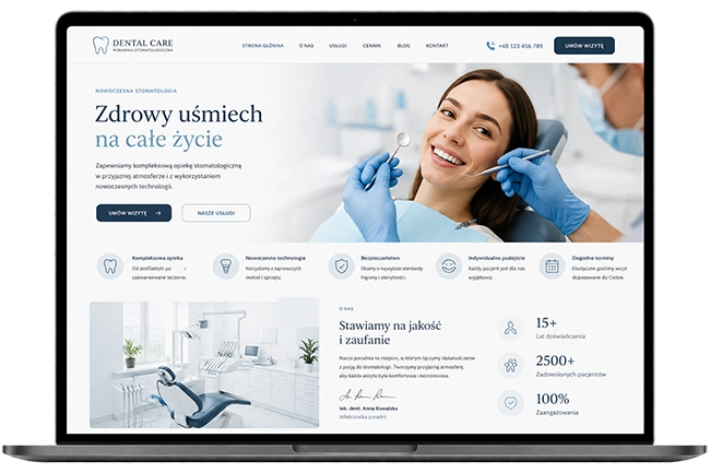 Strona internetowa dla stomatologa — Modern Creative