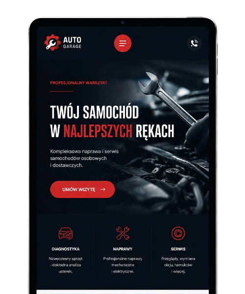 Profesjonalna strona dla warsztatu samochodowego — Modern Creative